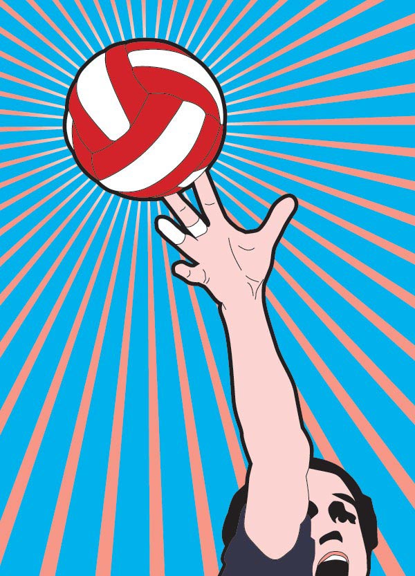 600x833 Volleyball Vector Template