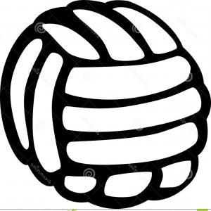 300x300 Clipart Of A Volleyball Royalty Free Vector Illustration Black And