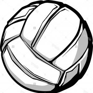 300x300 Important Volleyball Outline Icon In Black Stock Vector Art More
