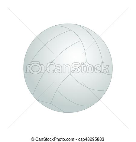 450x470 Ball For Playing Volleyball. Vector Illustration. Isolated On