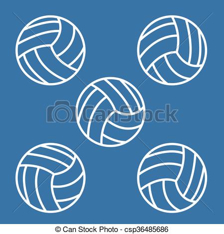 450x470 Volleyball Vector Icon.