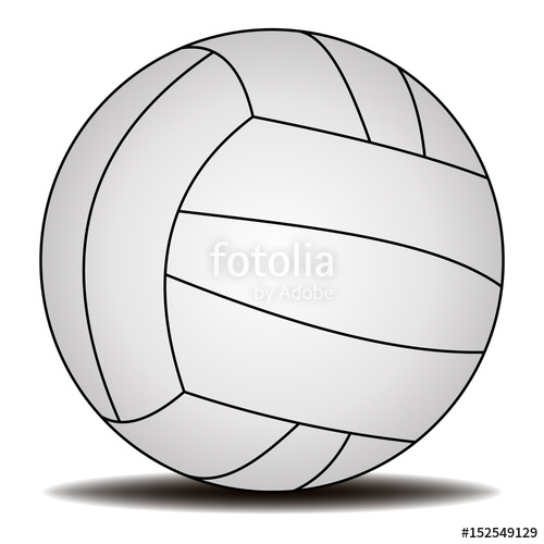500x500 Classic Volleyball, Vector Illustration Stock Image And Royalty