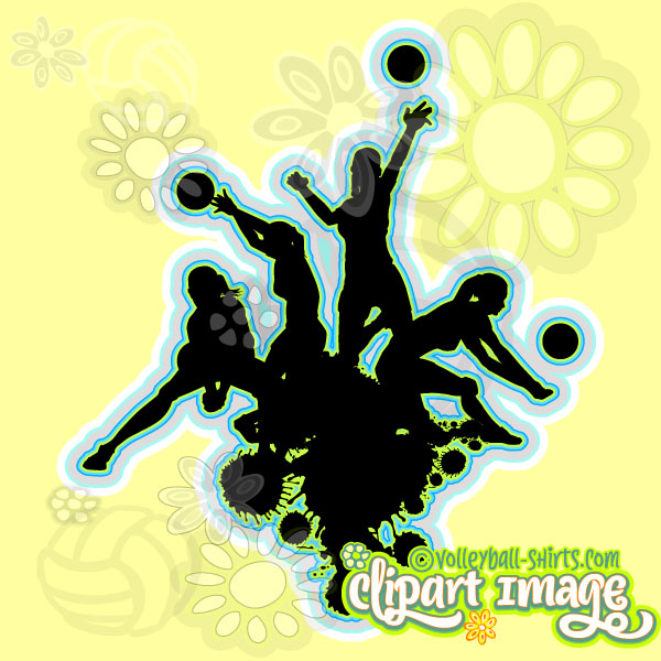 600x600 Silhouettes Volleyball Vector