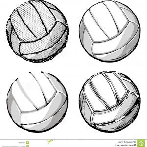 300x300 Volleyball Line Drawing Illustration In Various Poses Line Drawing