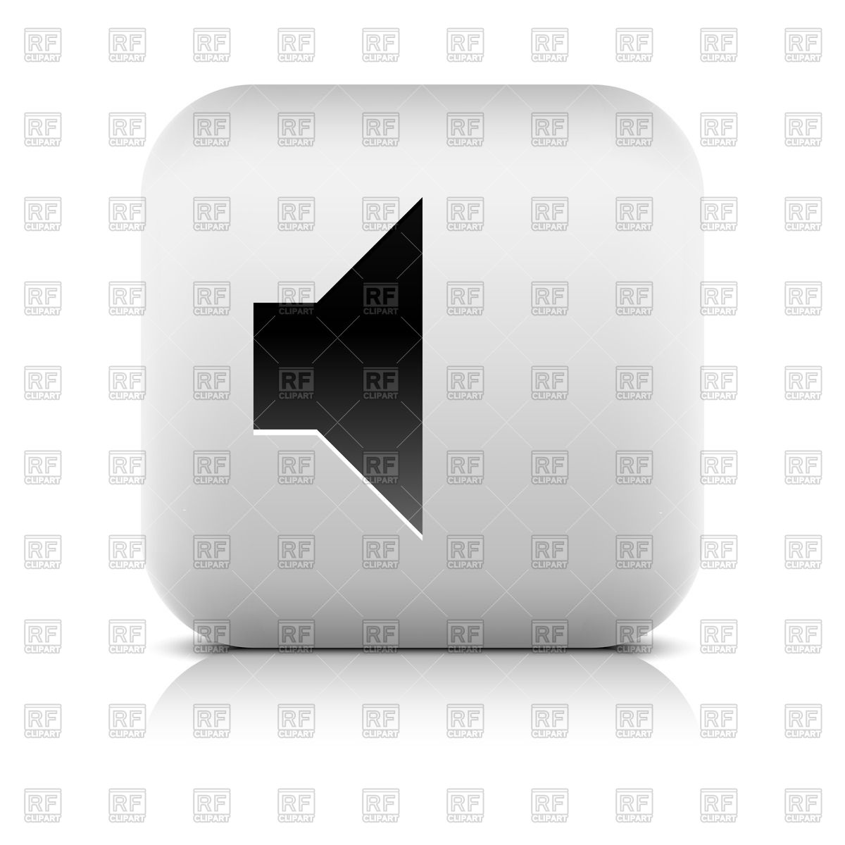 1200x1200 Media Button With Volume Icon Vector Image Vector Artwork Of