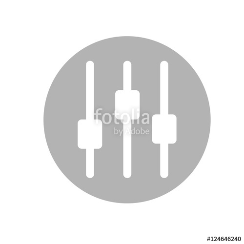500x500 Vector Illustration Of Music Equalizer. Music Volume Icon Flat