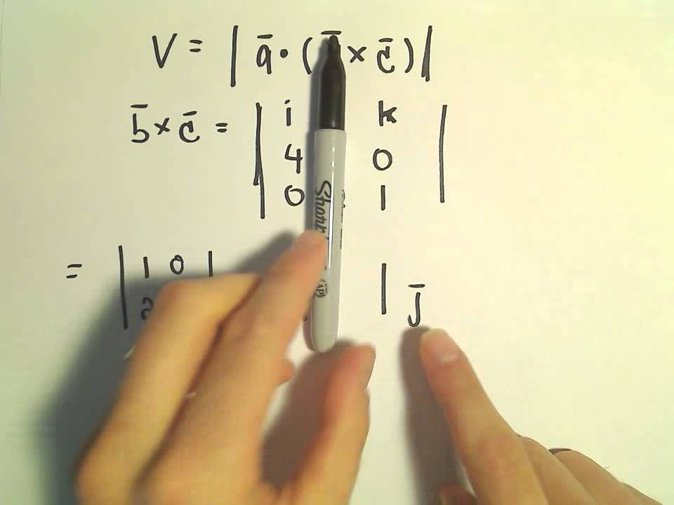 960x720 Volume Of A Parallelpiped Using Vectors (Multivariable Calculus