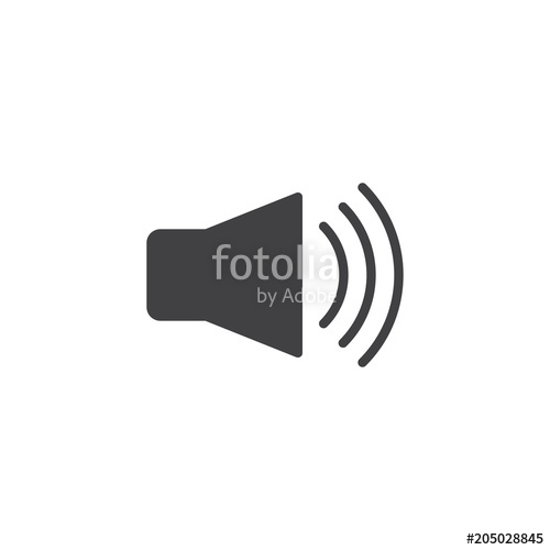 500x500 Volume Up Vector Icon. Filled Flat Sign For Mobile Concept And Web
