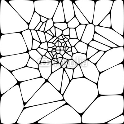 400x400 Vector Abstract Geometric Spiral Voronoi Background. Trendy