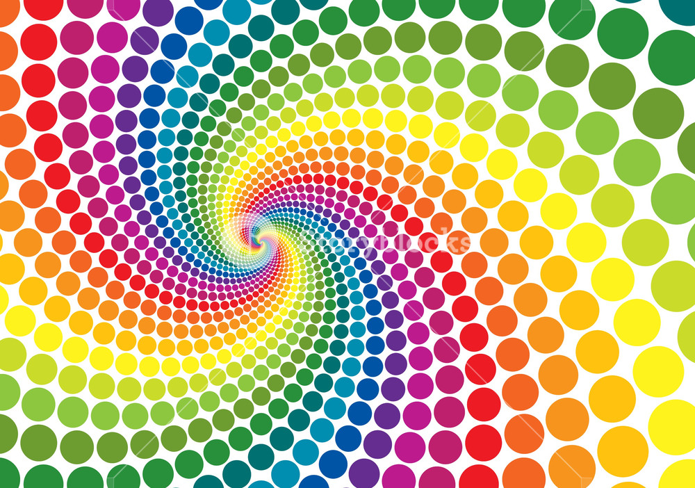 1000x702 Rainbow Vortex Vector Background. Royalty Free Stock Image