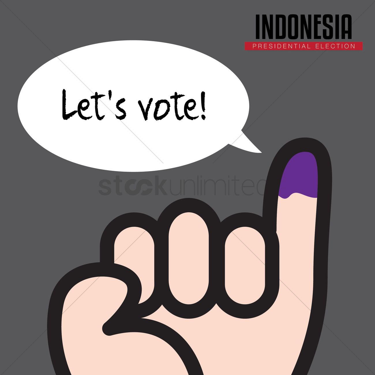 1300x1300 Indonesia Presidential Election Vector Image