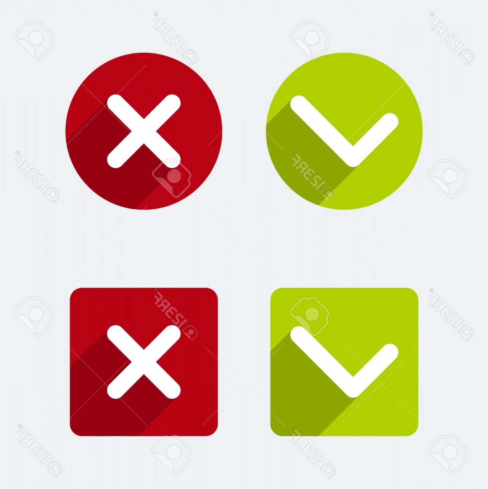 1558x1560 Photostock Vector Vector Banners With Check Marks Confirmation