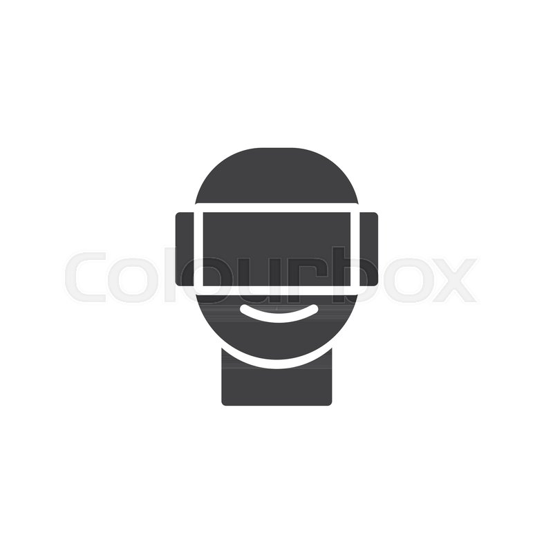 800x800 Vr Headset Vector Icon. Filled Flat Sign For Mobile Concept And
