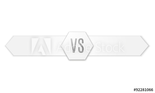 500x300 Versus Logo. Vs Vector Letters Illustration. Competition Icon