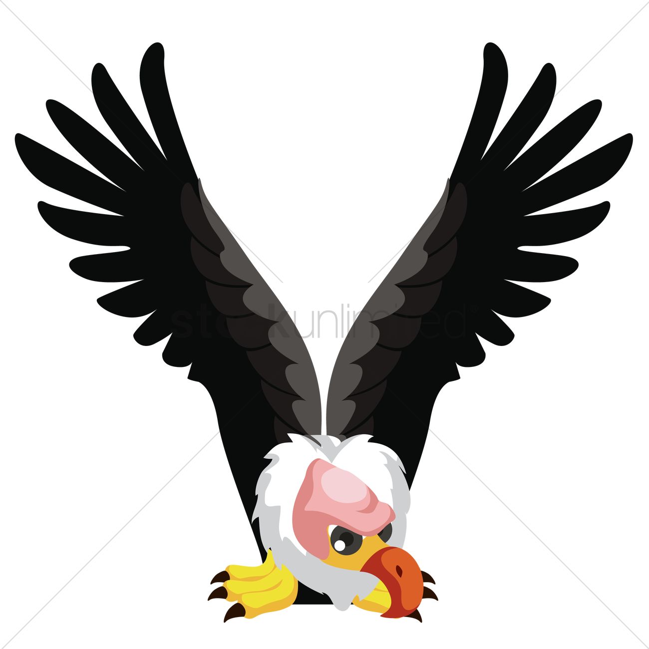 1300x1300 Letter V For Vulture Vector Image