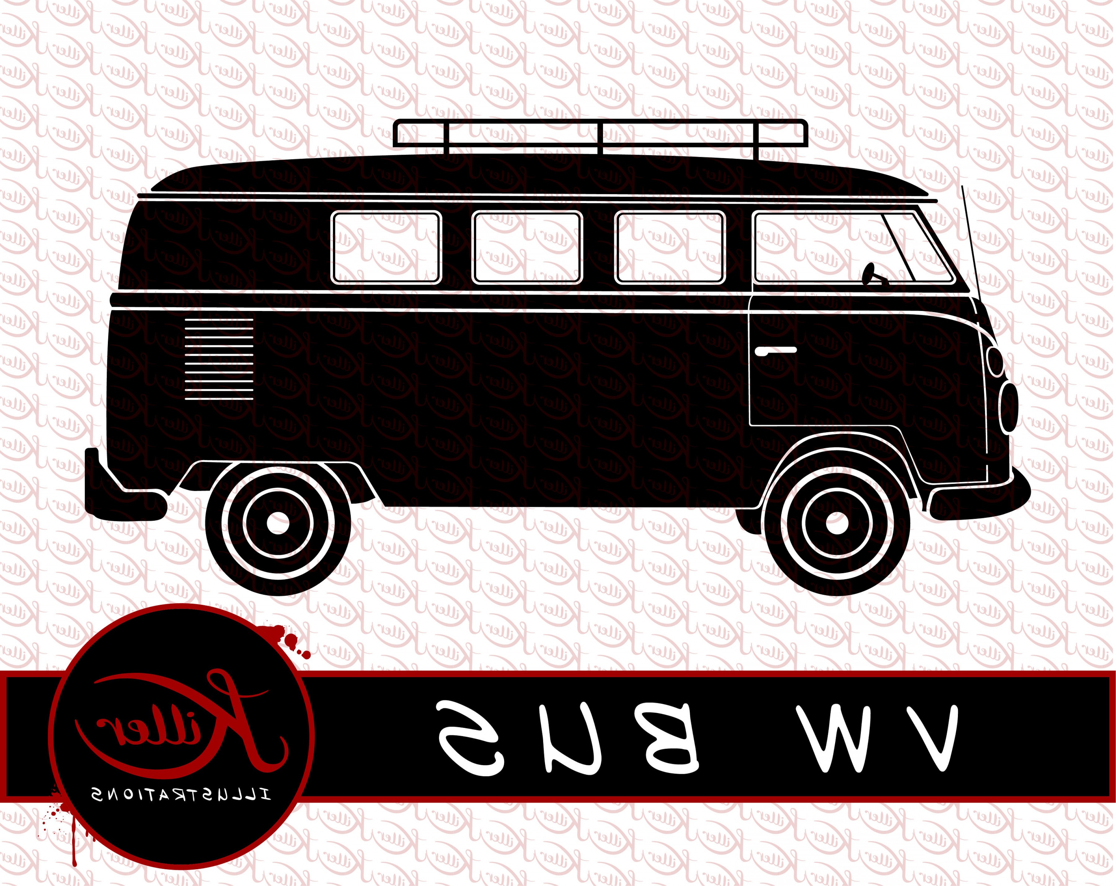 3600x2858 Surfer Bus Vector Camper Van Clip Art Shopatcloth