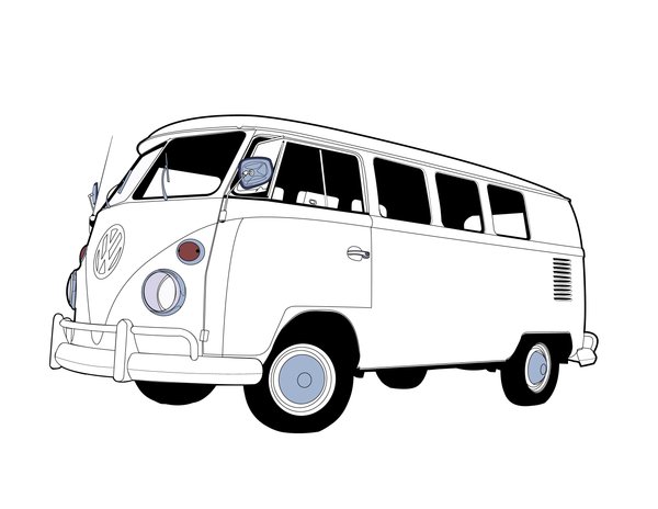 Vw Bus Vector at GetDrawings | Free download