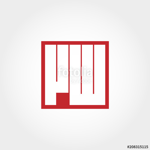 500x500 Initial Letter Vw Logo Vector Design Stock Image And Royalty Free