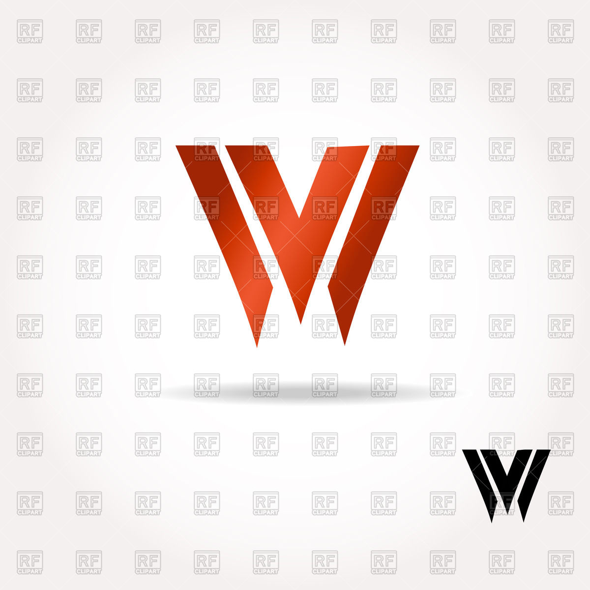 1200x1200 Stylized W Letter Vector Image Vector Artwork Of Icons And