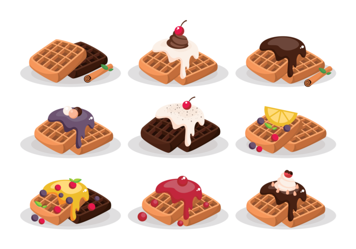 700x490 Waffle Icons Vector