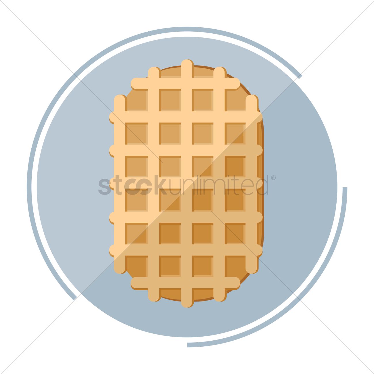 1300x1300 Waffle Vector Image