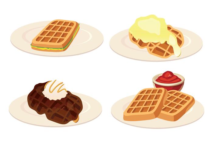 700x490 Waffles Vector Illustration