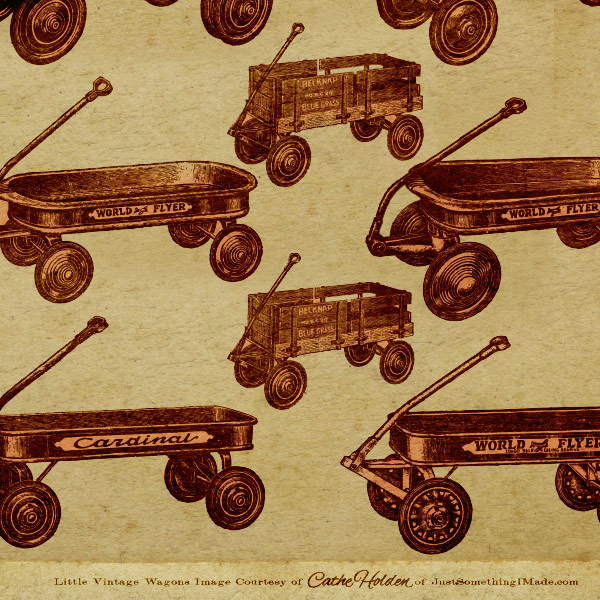 600x600 Little Red Wagon Vectors Vintage Vectors