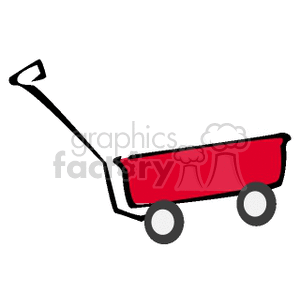 300x300 Royalty Free Red Wagon 172308 Vector Clip Art Image