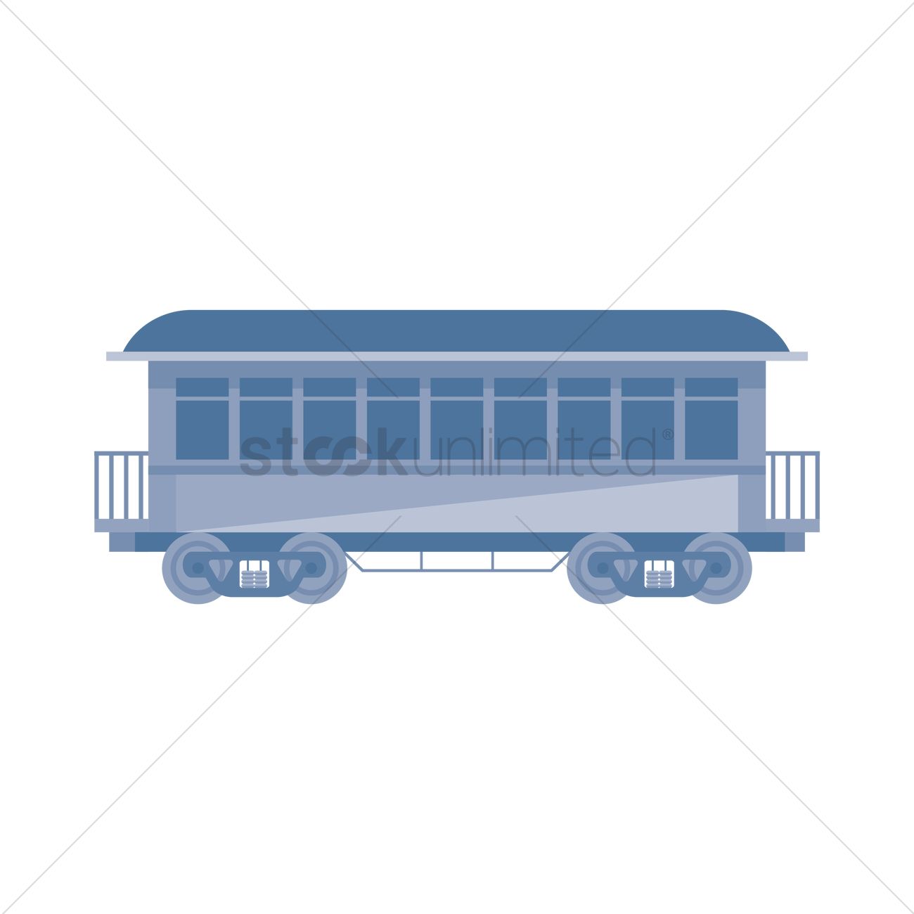 1300x1300 Train Wagon Vector Image