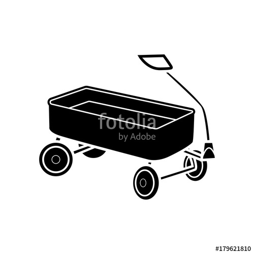 500x500 Red Wagon Vector Cartoon Stock Image And Royalty Free Vector