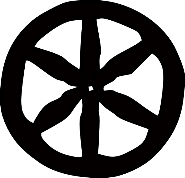 600x578 Solid One Layer Wagon Wheel For Carriage Clip Art