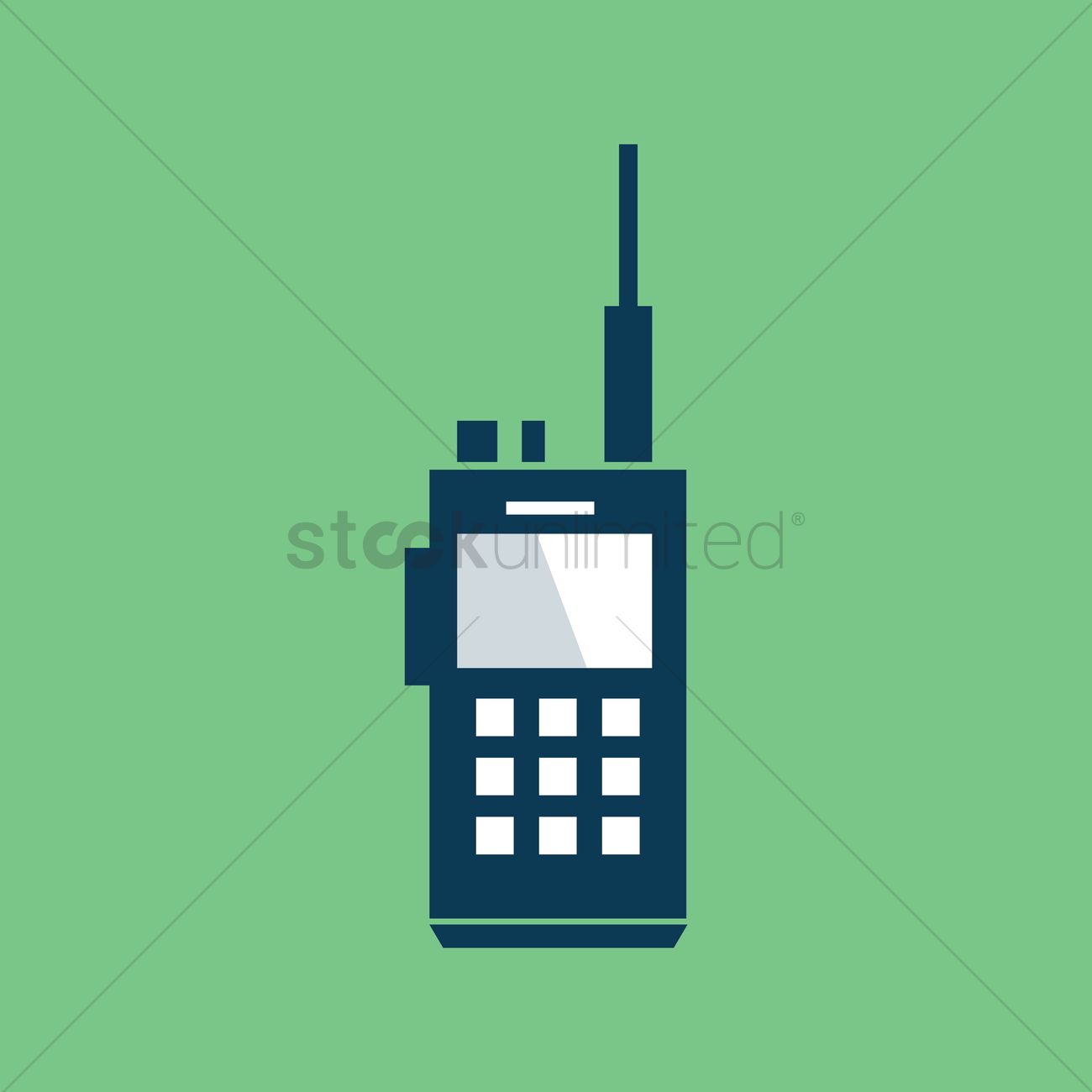 1300x1300 Walkie Talkie Vector Image