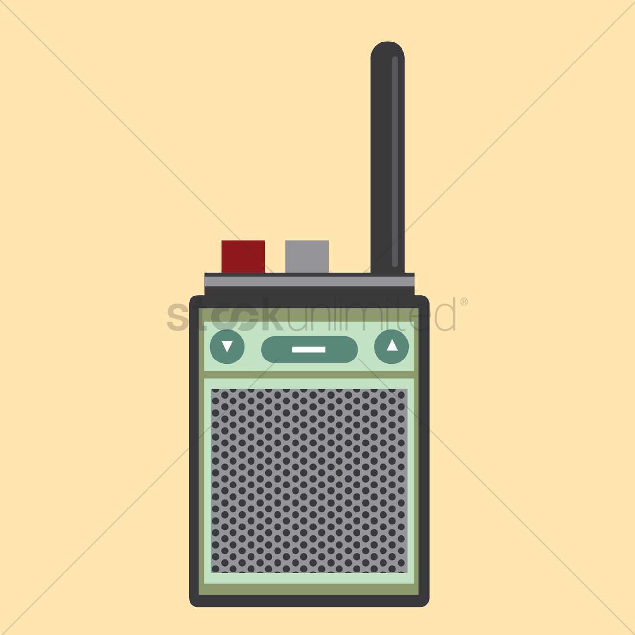 1300x1300 Walkie Talkie Vector Image