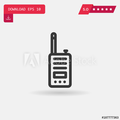 500x500 Walkie Talkie Vector Icon