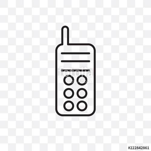 500x500 Walkie Talkie Vector Icon Isolated On Transparent Background