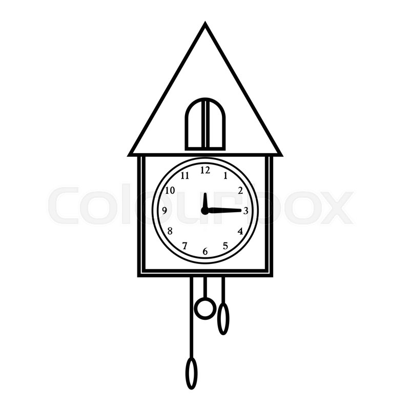 800x800 Old Wall Clock Icon. Outline Illustration Of Old Wall Clock Vector