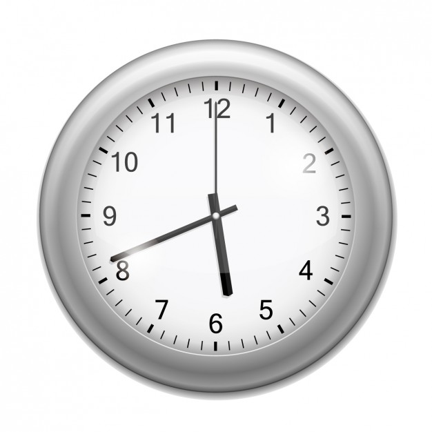 626x626 Realistic Wall Clock Vector Free Download