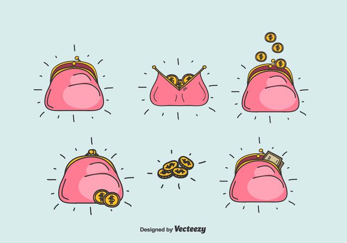 700x490 Woman Wallet Vector Set