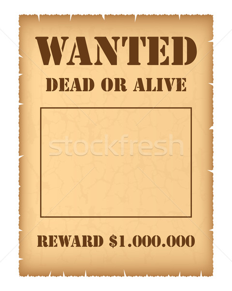 480x600 Wanted Poster Vector Illustration Simo988 ( 3810102) Stockfresh