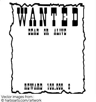 335x355 Download Cowboy Wanted Poster