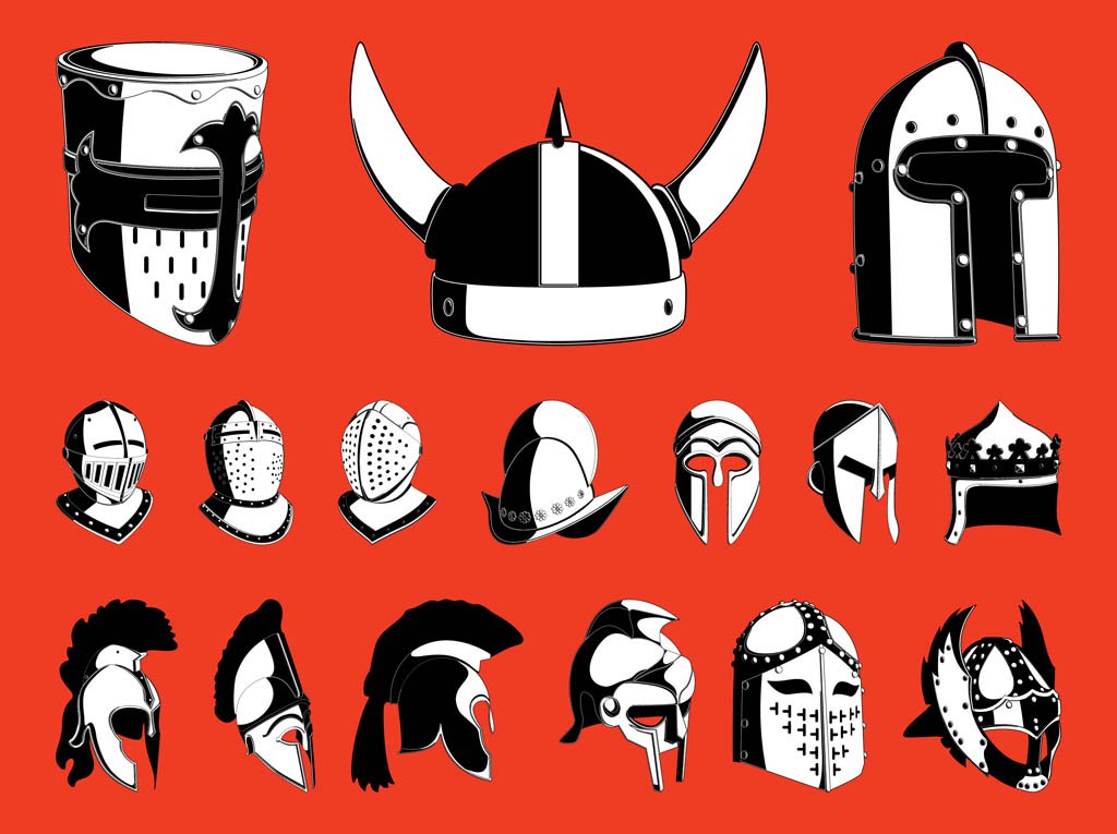 1024x765 War Helmets Set Vector Art Amp Graphics