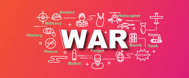 626x260 War Vector Trendy Banner Vector Premium Download