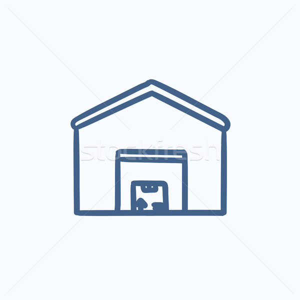 600x600 Warehouse Sketch Icon. Vector Illustration Andrei Krauchuk
