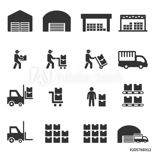 500x500 Warehouse Icon Vector