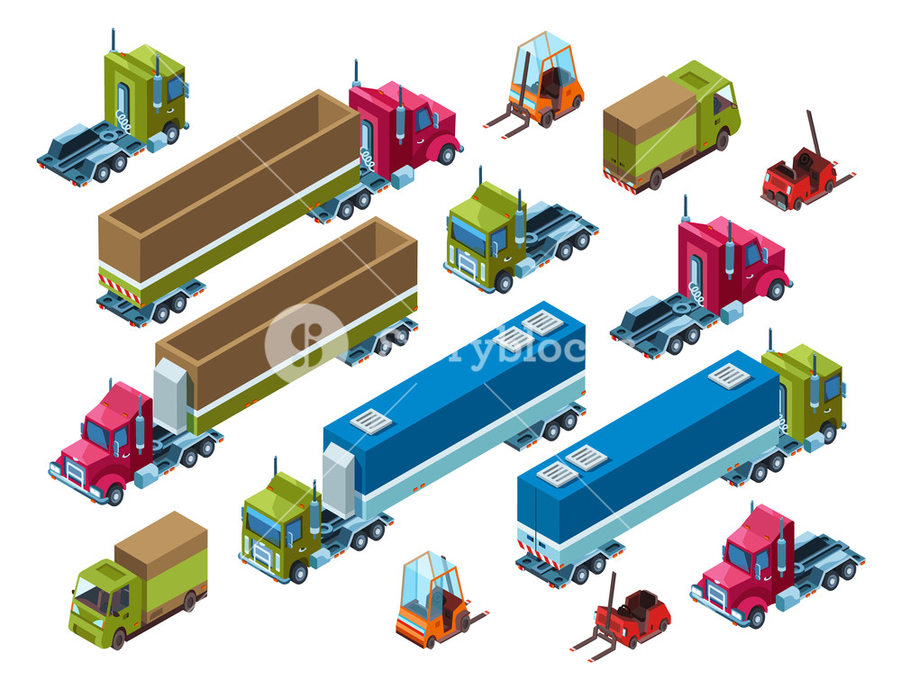 1000x776 Cargo Transport Vector Illustration Of Isometric Logistics