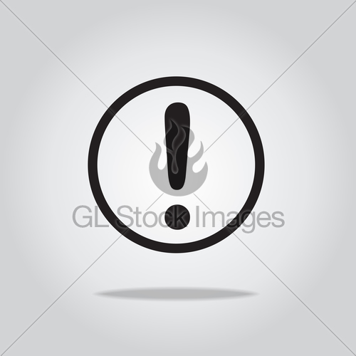 500x500 Danger Warning Icon,vector Illustration Gl Stock Images