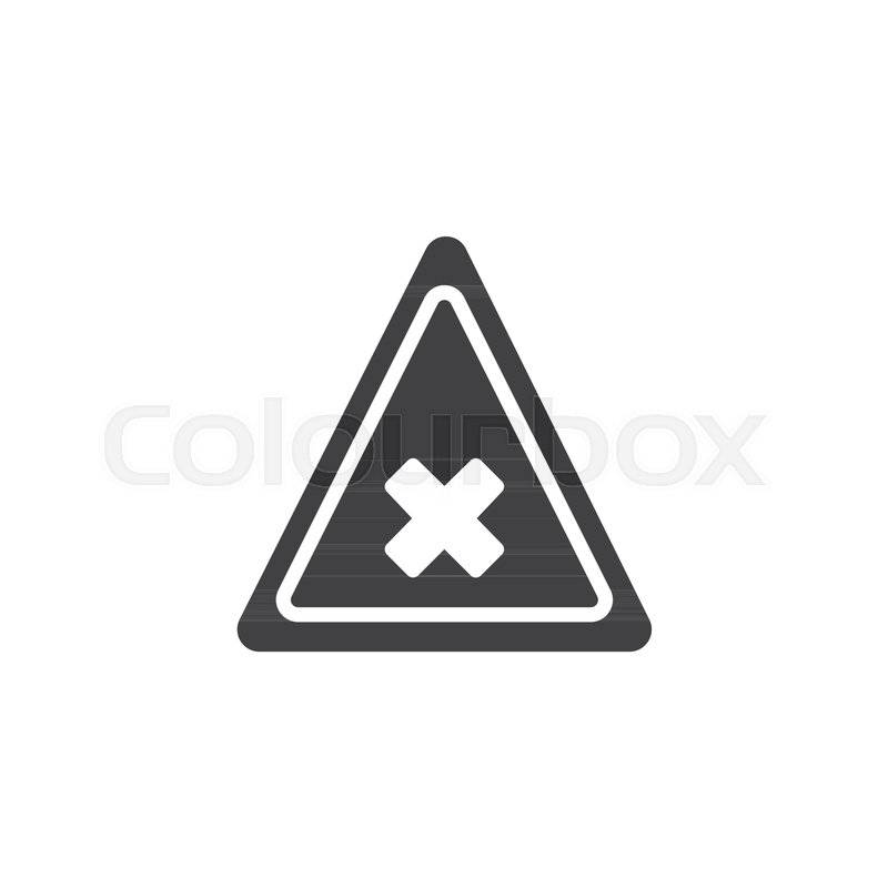 800x800 Road Warning Icon Vector, Filled Flat Sign, Solid Pictogram