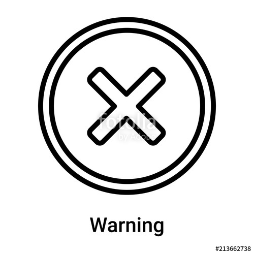 500x500 Warning Icon Vector Sign And Symbol Isolated On White Background
