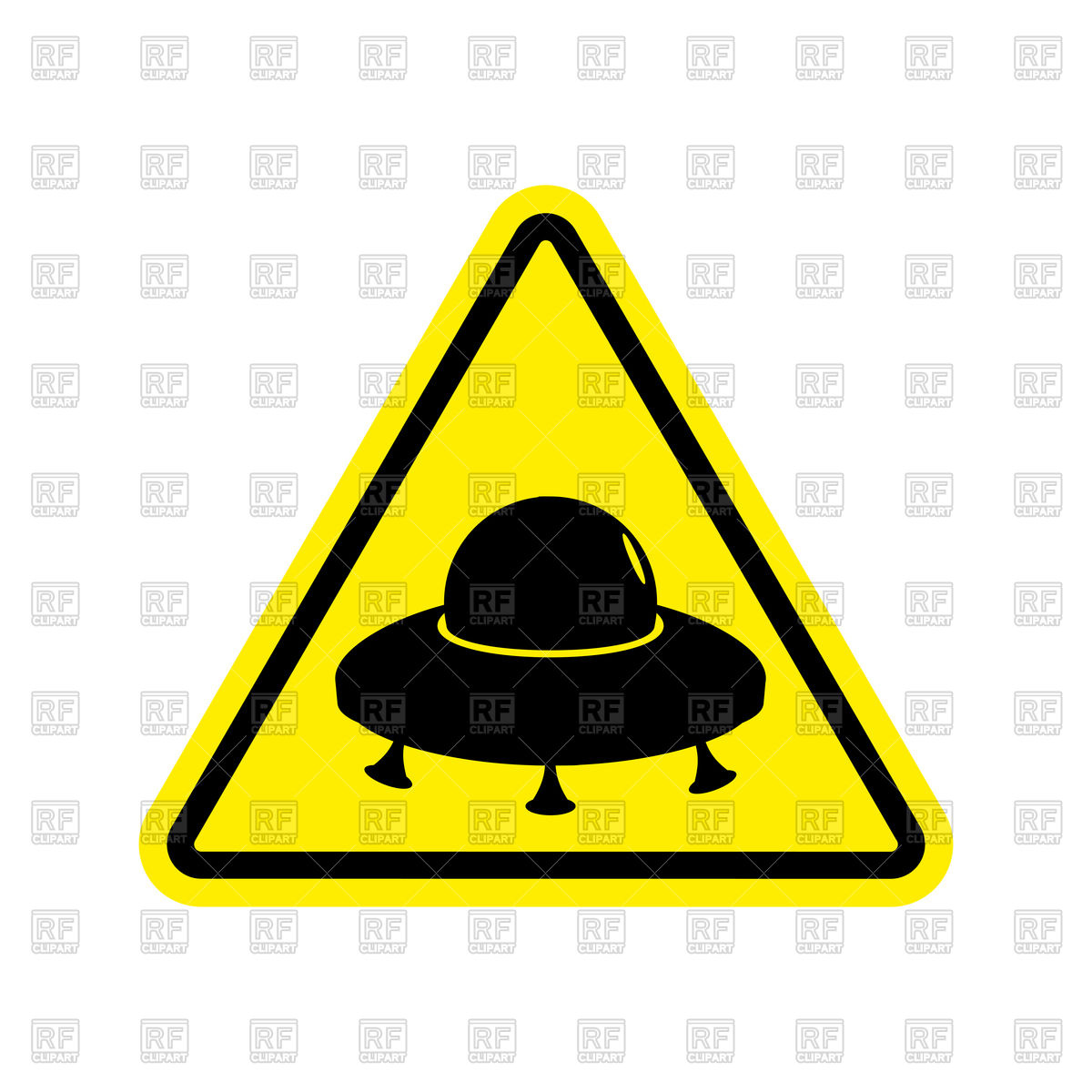 1200x1200 Ufo Warning Sign Vector Image Vector Artwork Of Signs, Symbols