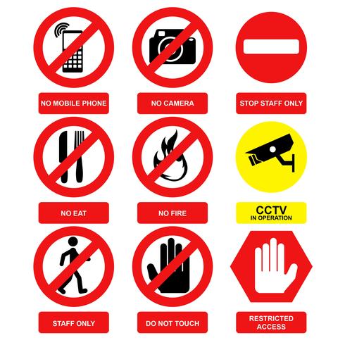 490x490 Warning Sign Vector